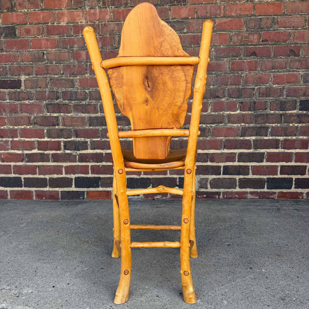 Set of 4 Adirondack Rustics Studio Handmade Live Edge Barstools Multi Wood