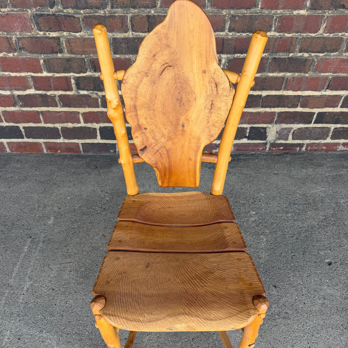 Set of 4 Adirondack Rustics Studio Handmade Live Edge Barstools Multi Wood
