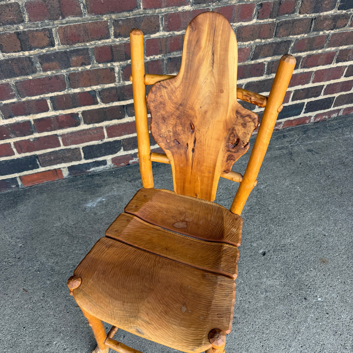 Set of 4 Adirondack Rustics Studio Handmade Live Edge Barstools Multi Wood