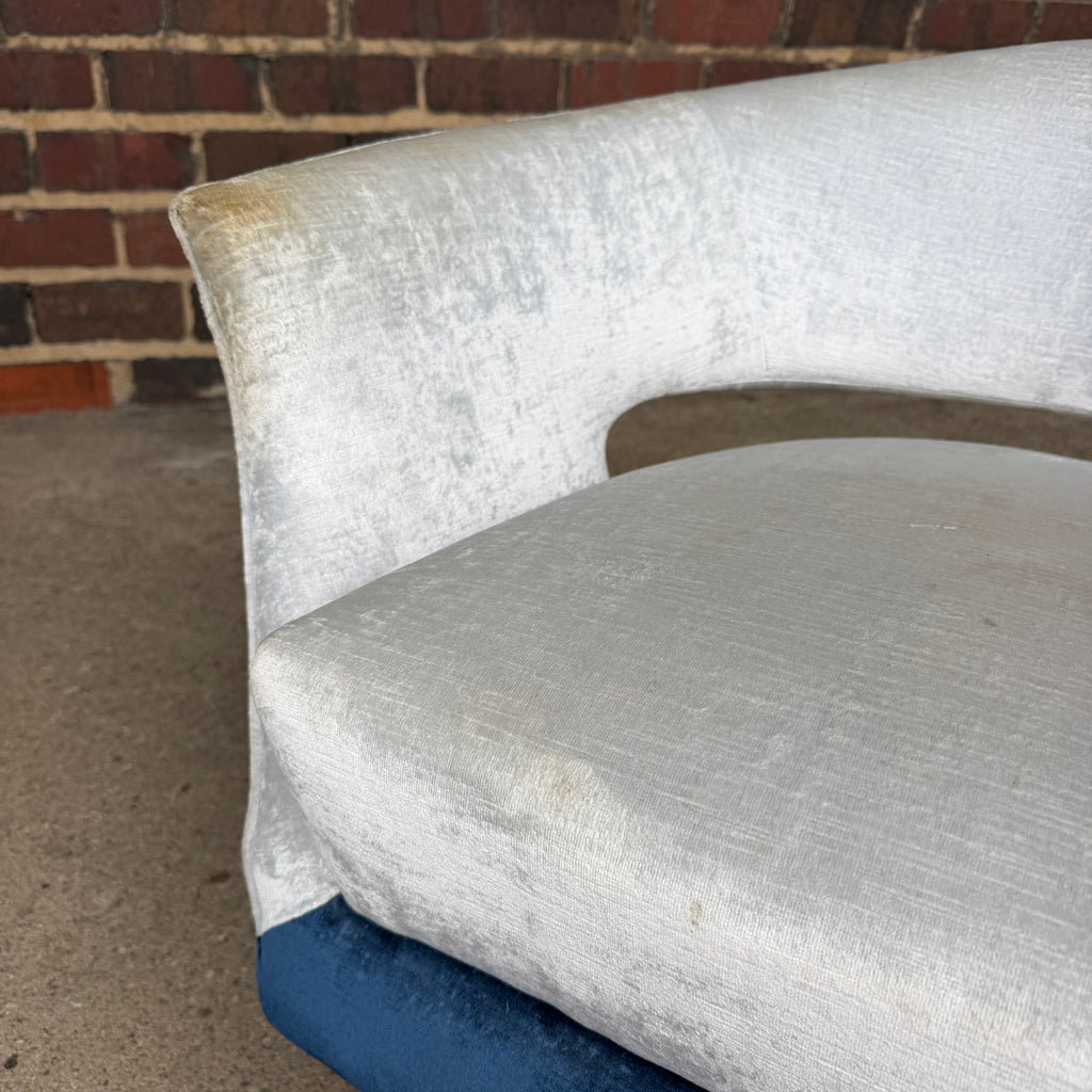 Nello Lenzi Italian Mid Century Chair and Ottoman