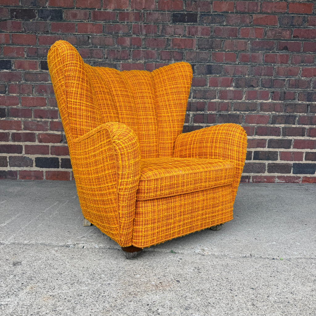Fritz Hansen Style Mid Century Wingback Chair