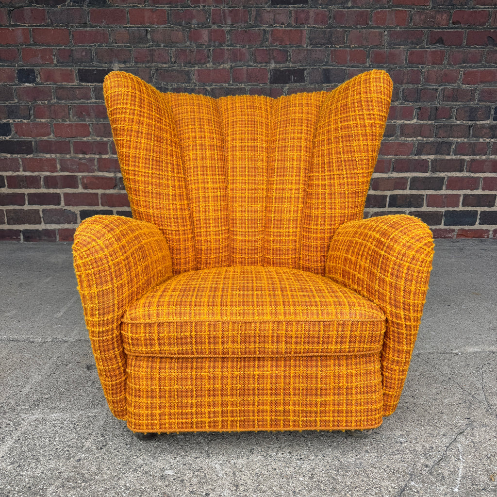 Fritz Hansen Style Mid Century Wingback Chair