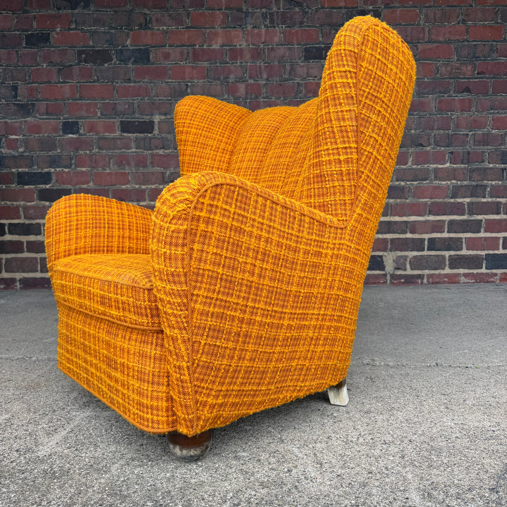Fritz Hansen Style Mid Century Wingback Chair