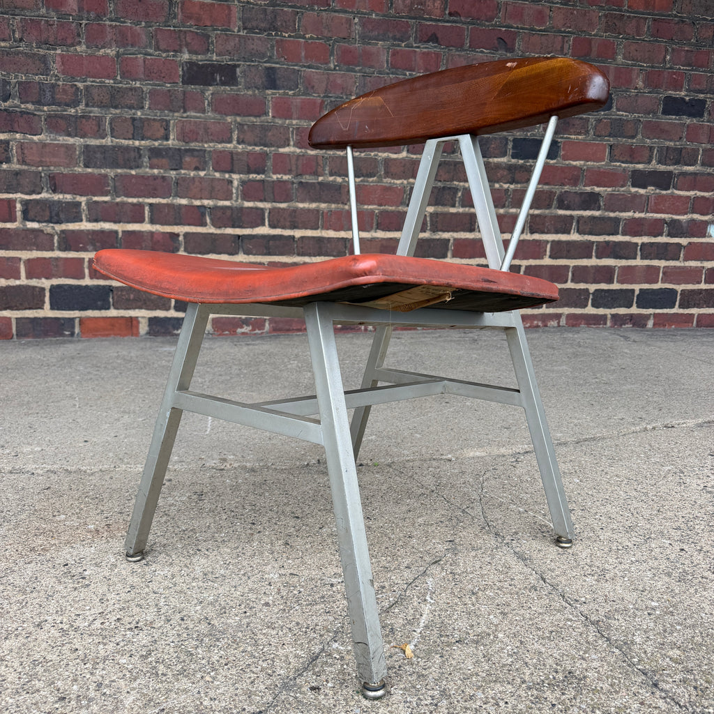 Widdicomb Mueller Aluminum and Wood Side Chair