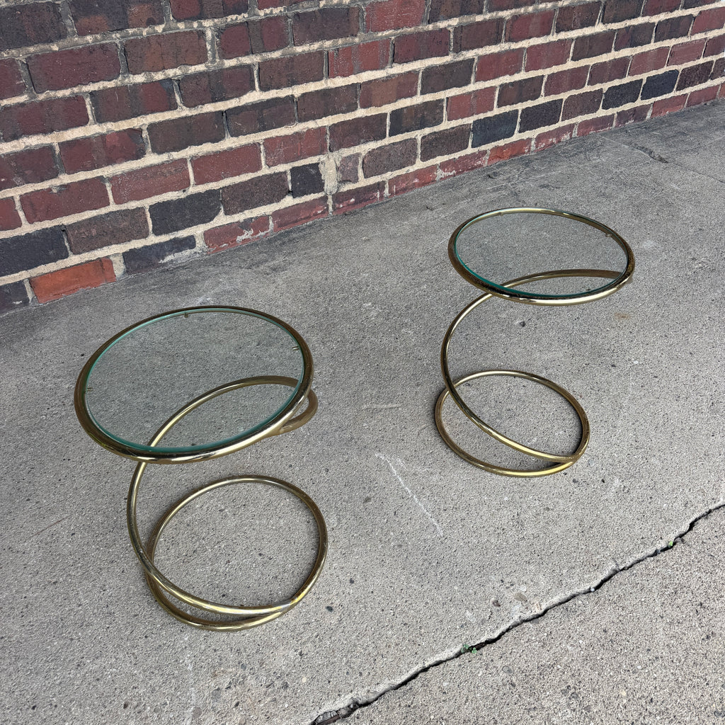 Pair of Leon Rosen for Pace Collection Corkscrew Side Tables