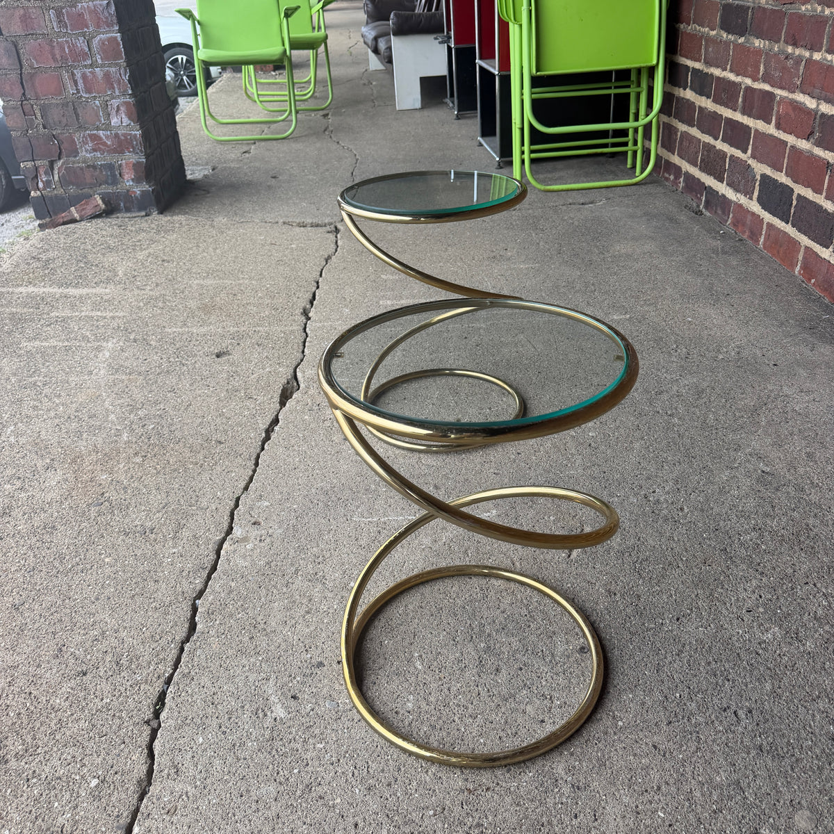 Pair of Leon Rosen for Pace Collection Corkscrew Side Tables