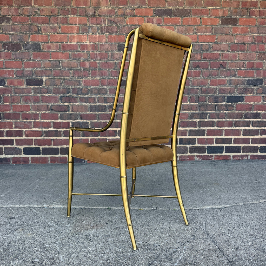 Mastercraft 1970s Brass and Glass Racetrack Dining Set