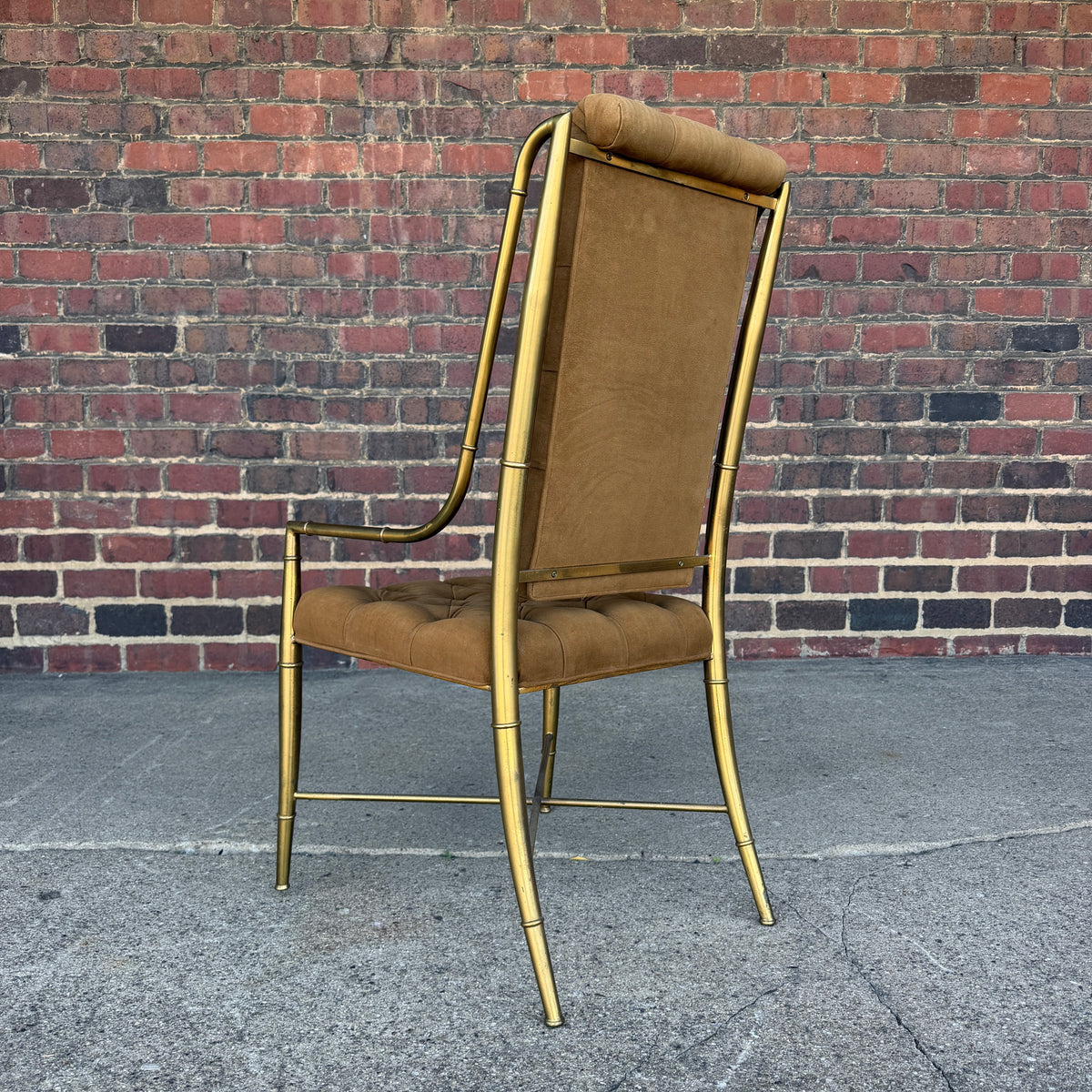 Mastercraft 1970s Brass and Glass Racetrack Dining Set
