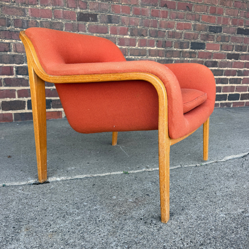 Bill Stephens for Knoll Model 1315 Bentwood Lounge Chair Mid Century Modern