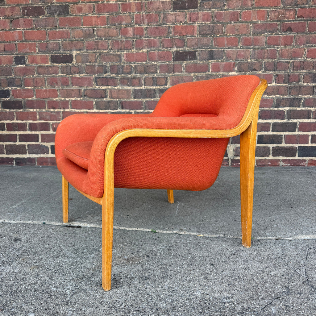 Bill Stephens for Knoll Model 1315 Bentwood Lounge Chair Mid Century Modern