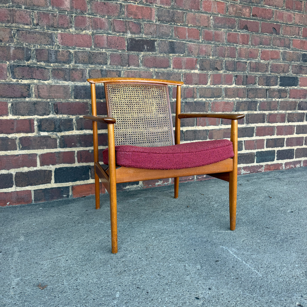 Folke Ohlsson for Dux “Dallas” Caned Lounge Chair Mid Century Modern
