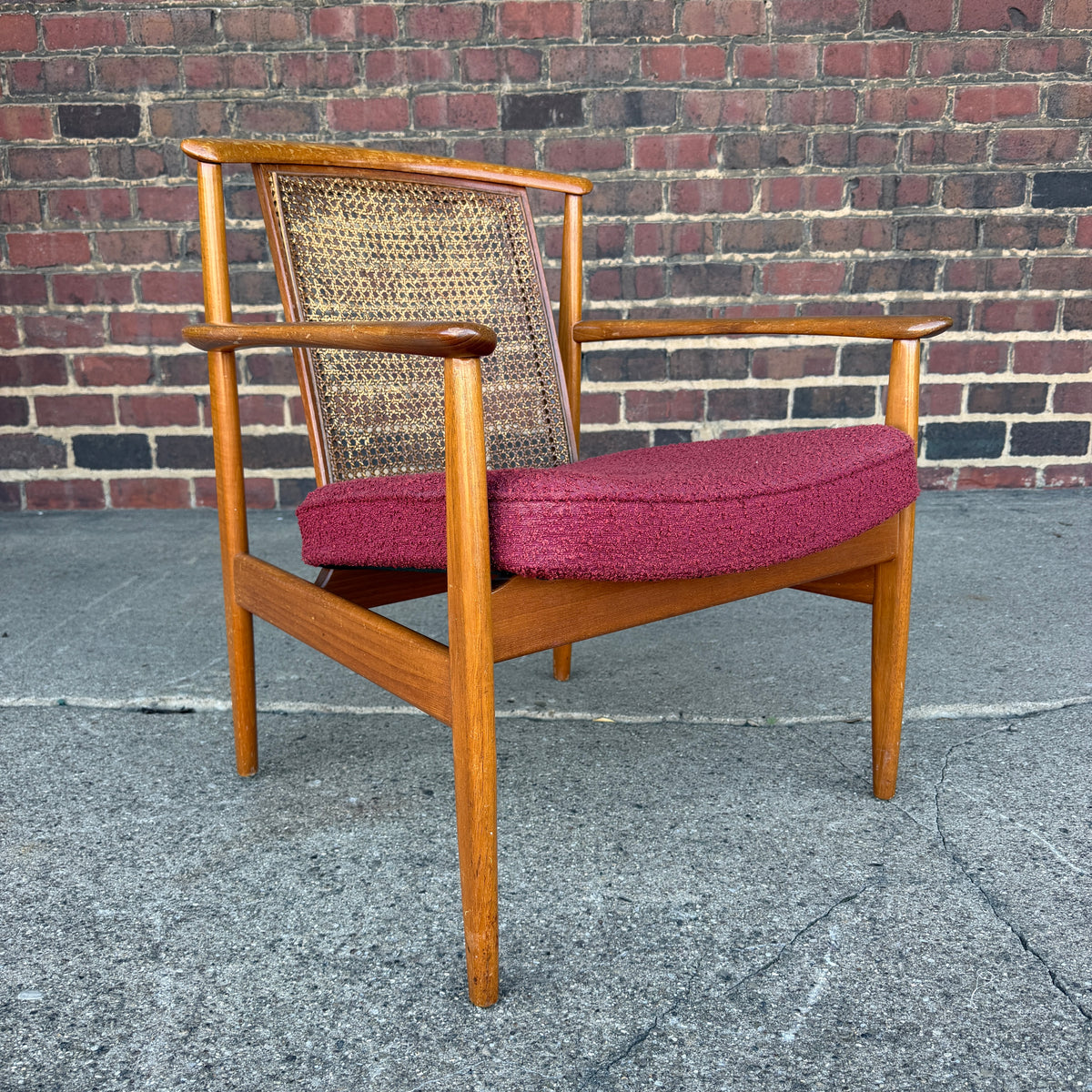 Folke Ohlsson for Dux “Dallas” Caned Lounge Chair Mid Century Modern