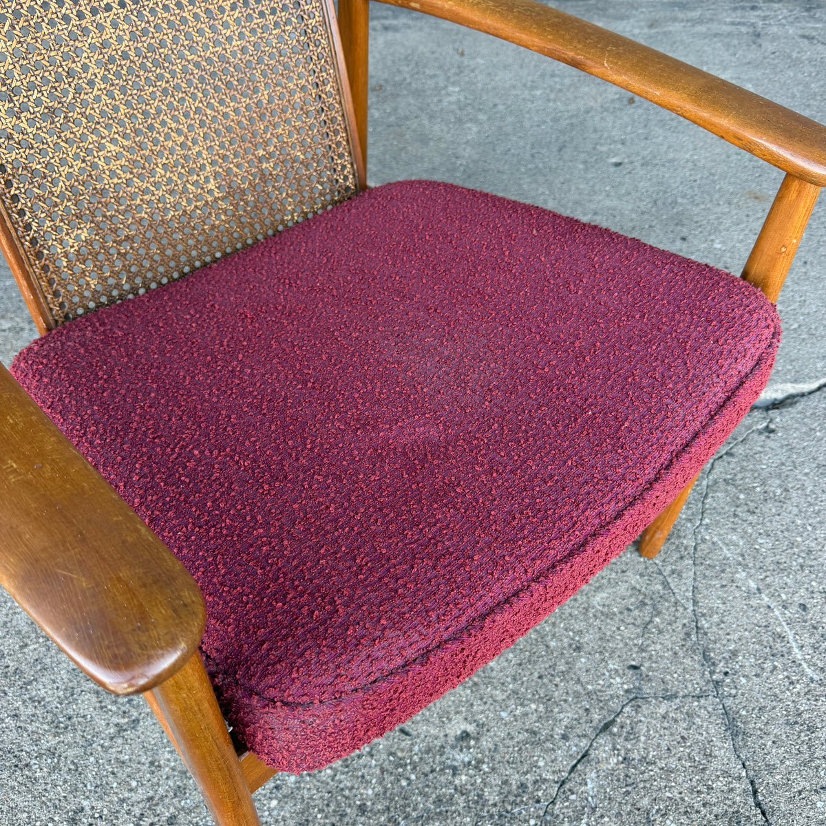 Folke Ohlsson for Dux “Dallas” Caned Lounge Chair Mid Century Modern