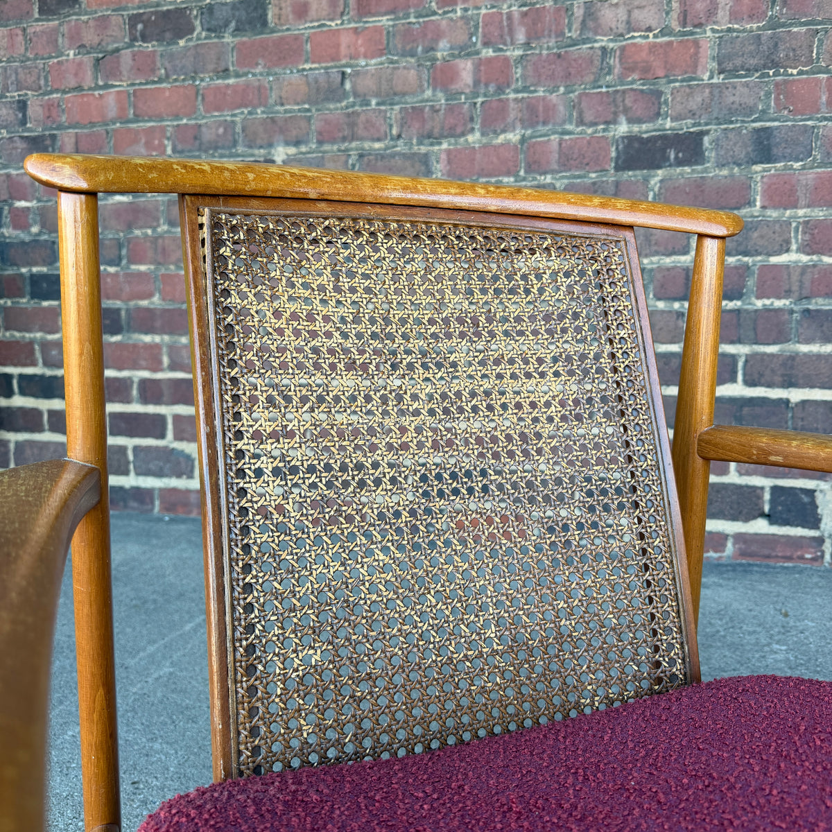Folke Ohlsson for Dux “Dallas” Caned Lounge Chair Mid Century Modern