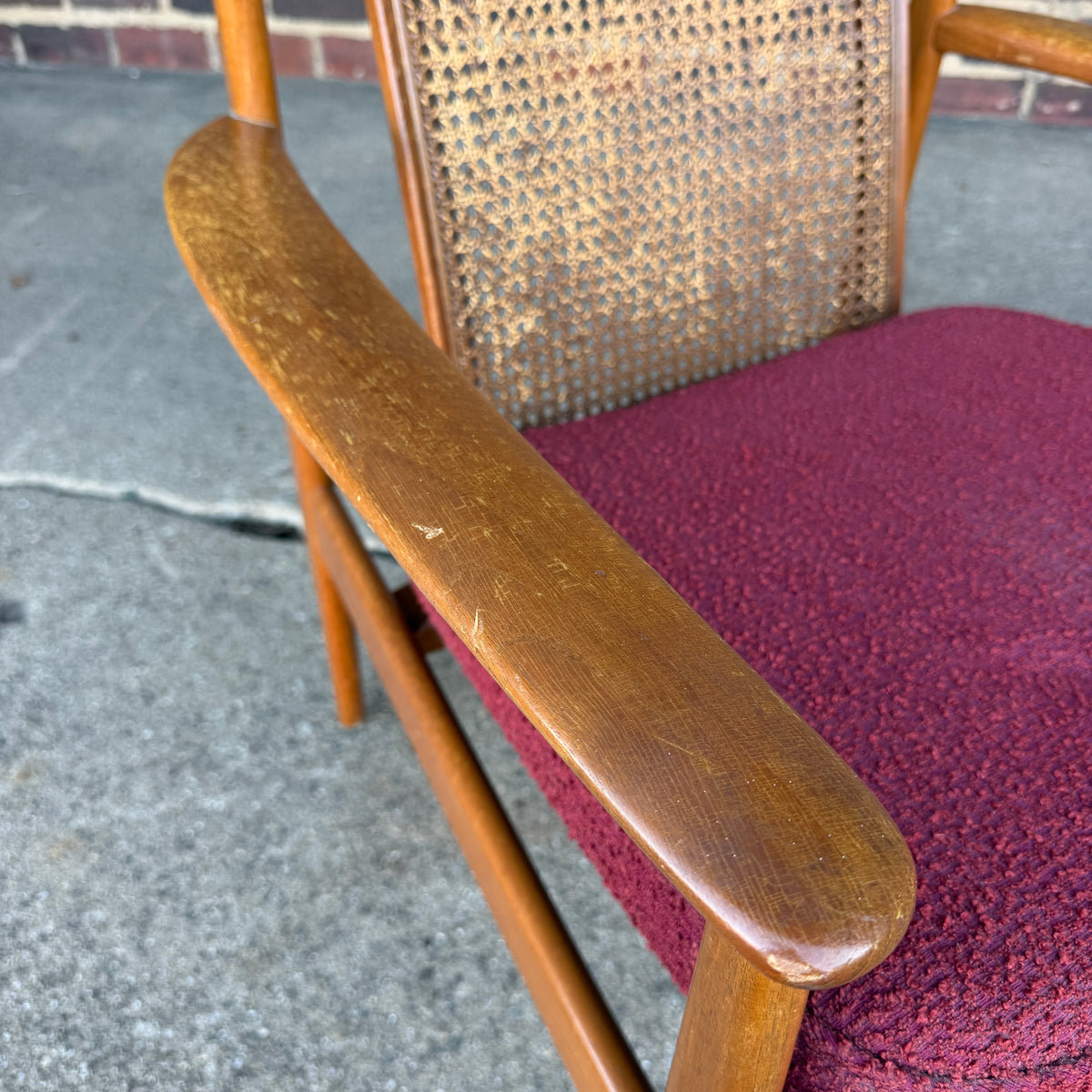 Folke Ohlsson for Dux “Dallas” Caned Lounge Chair Mid Century Modern