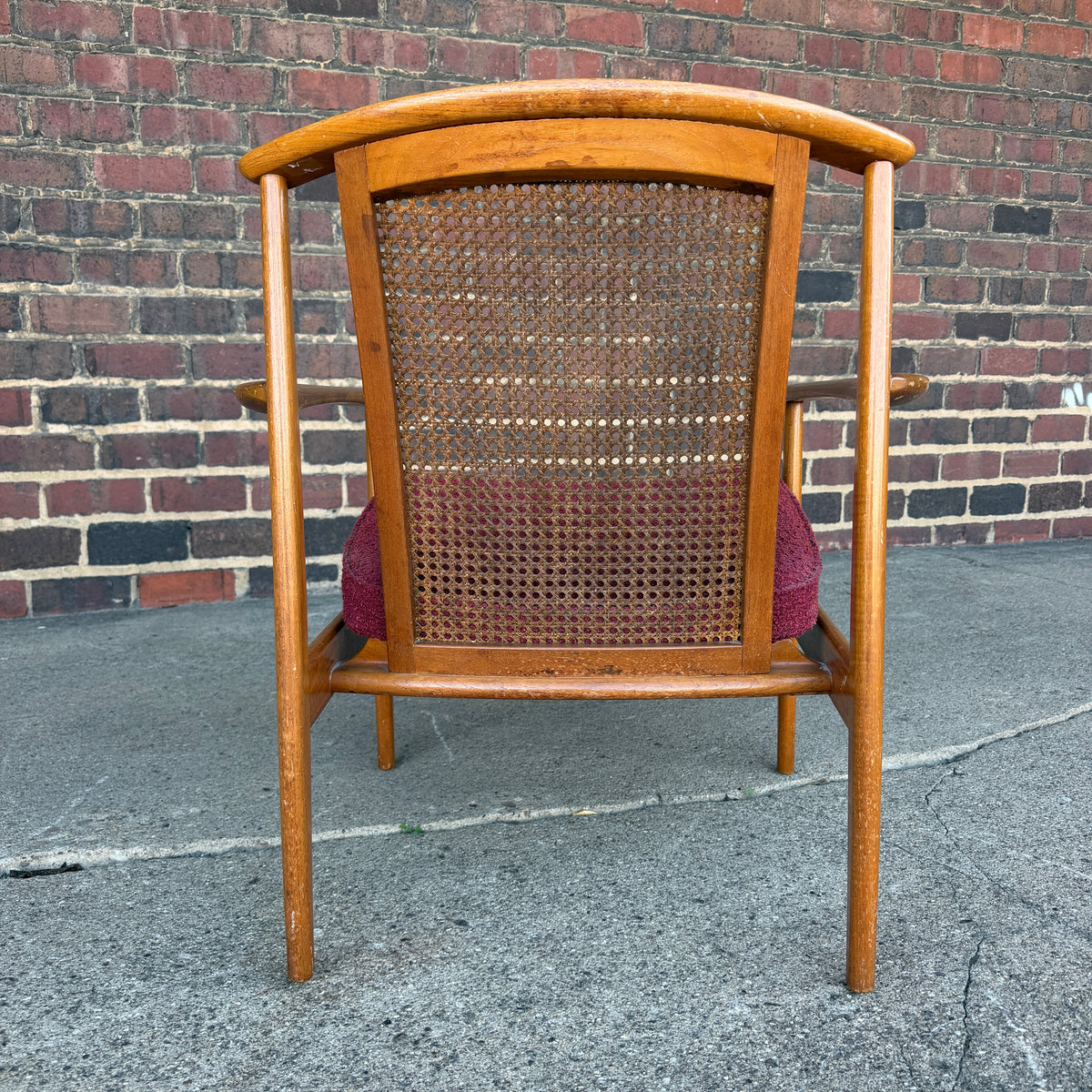 Folke Ohlsson for Dux “Dallas” Caned Lounge Chair Mid Century Modern
