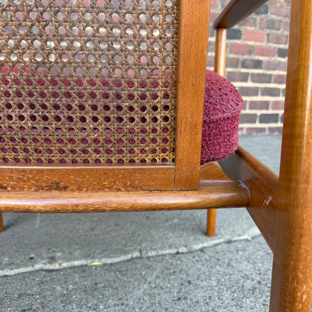 Folke Ohlsson for Dux “Dallas” Caned Lounge Chair Mid Century Modern