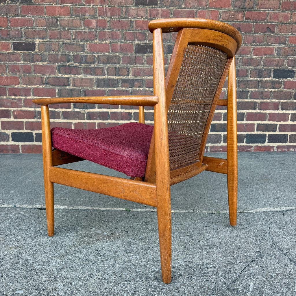 Folke Ohlsson for Dux “Dallas” Caned Lounge Chair Mid Century Modern
