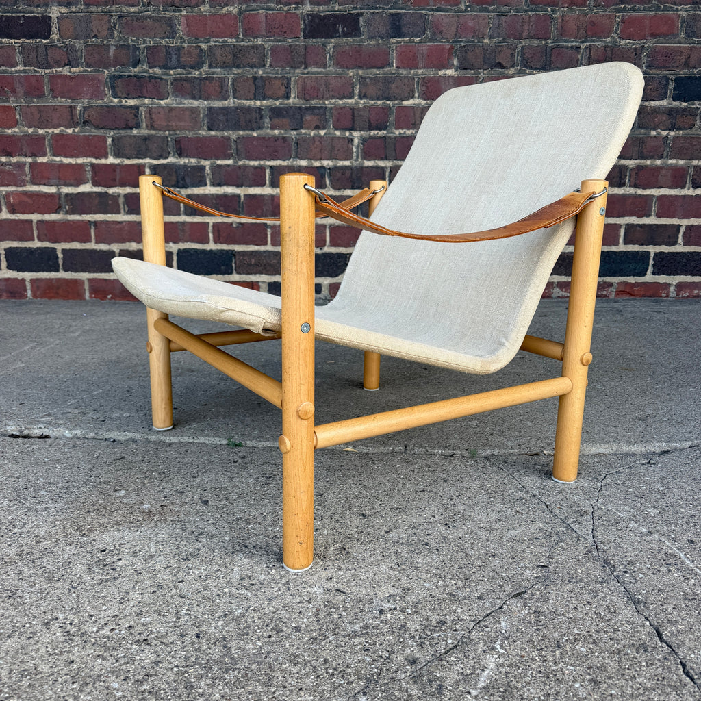 Bror Boije for Dux “Junker” Safari Lounge Chair and Ottoman