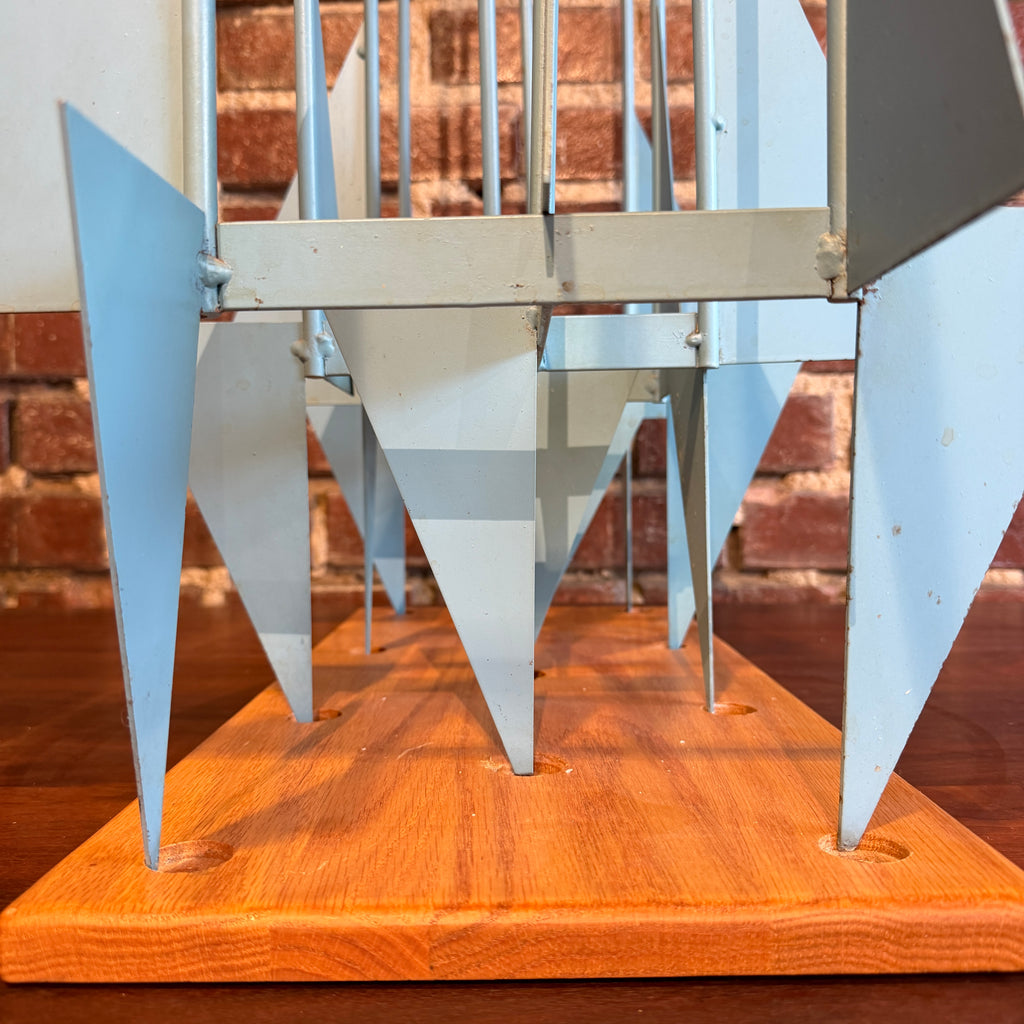 Blue Don Drumm Abstract Candelabra Sculpture