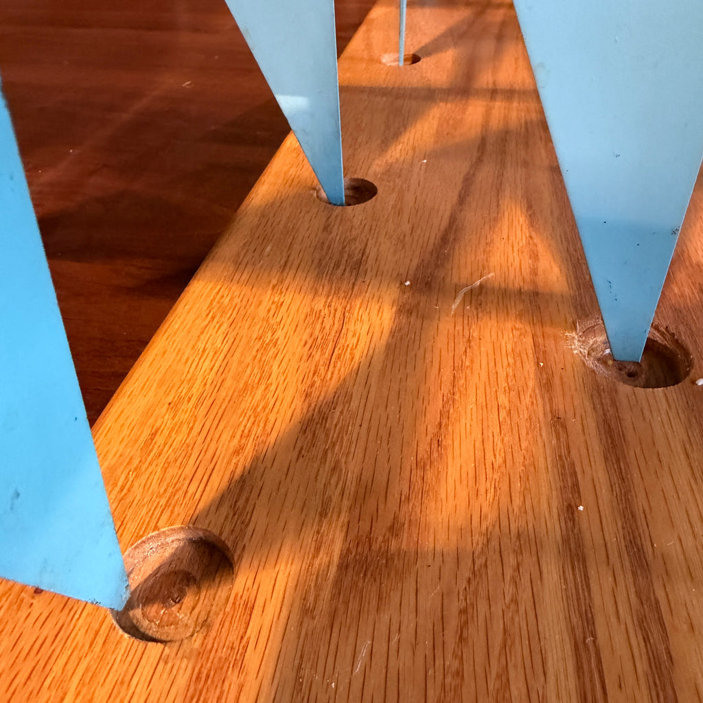 Blue Don Drumm Abstract Candelabra Sculpture