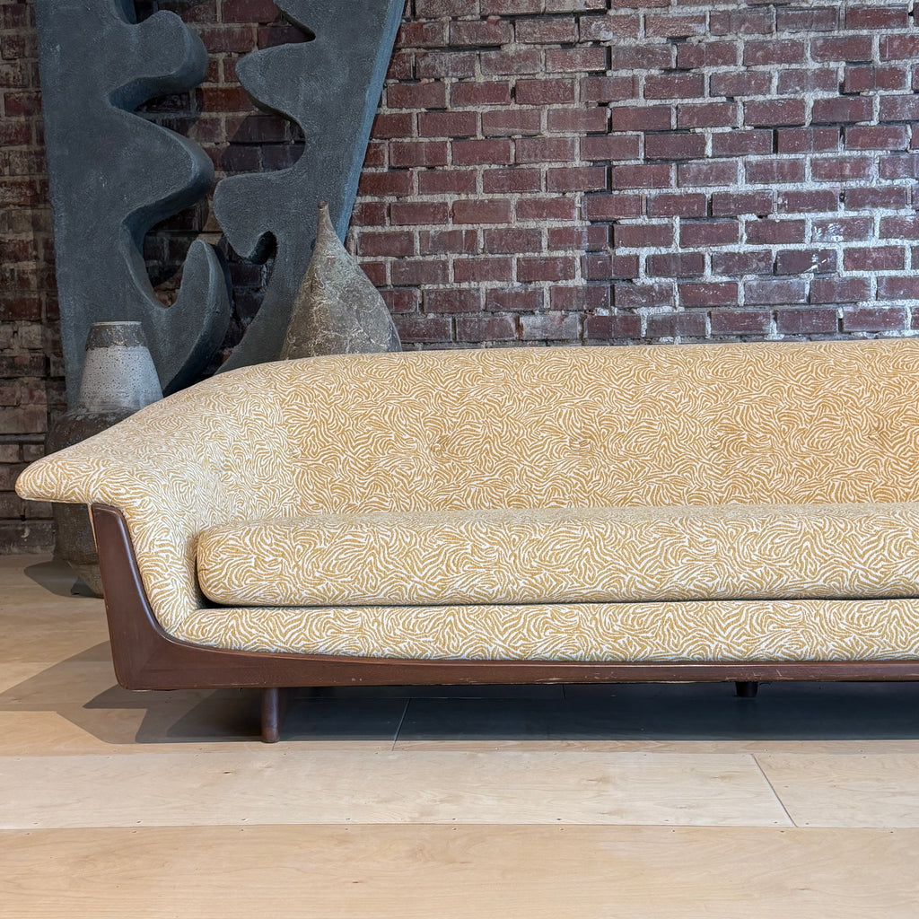 Reupholstered Yellow Gondola Sofa