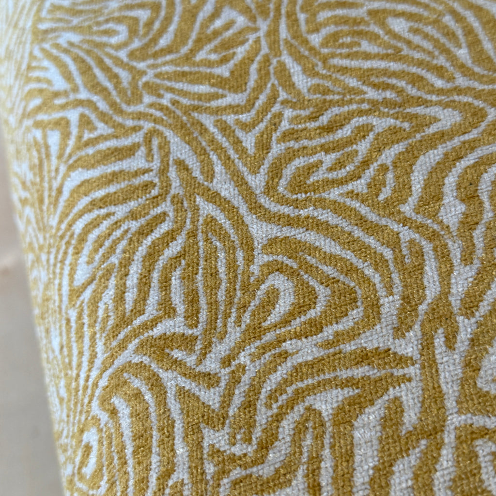 Reupholstered Yellow Gondola Sofa
