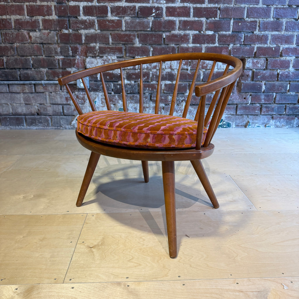 Yngve Ekström Arka Spindle Lounge Chair With New Cushion