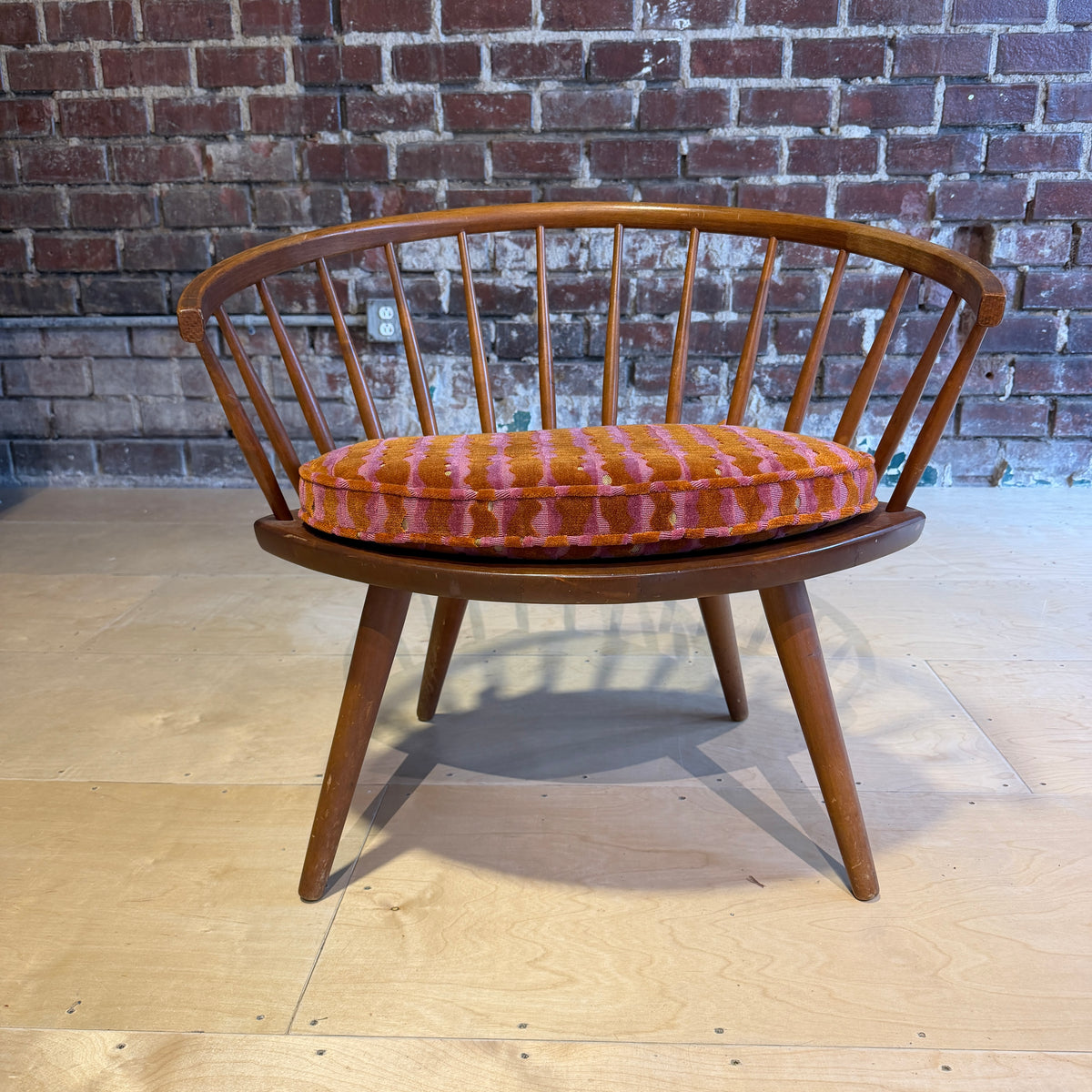Yngve Ekström Arka Spindle Lounge Chair With New Cushion