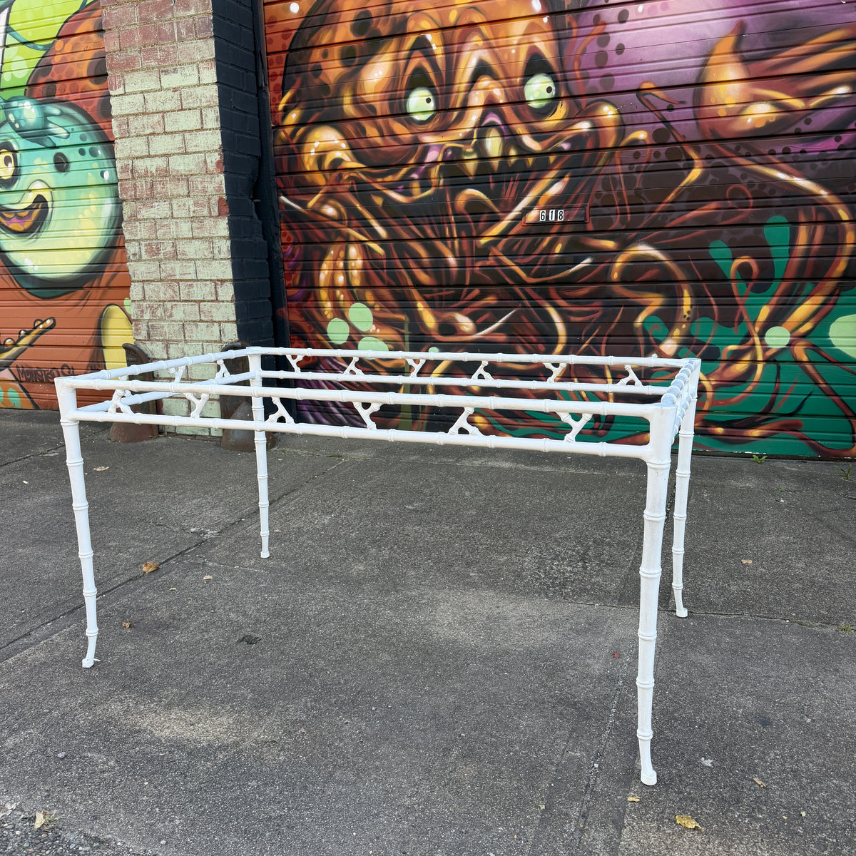 Phyllis Morris Faux Bamboo Patio Table for Kessler Industries, 1960s