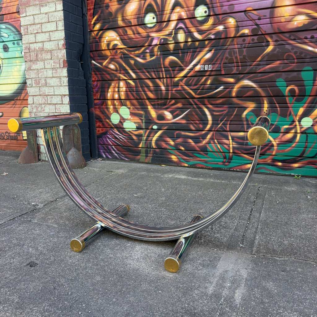 Romeo Rega Chrome & Brass Dining Table Base