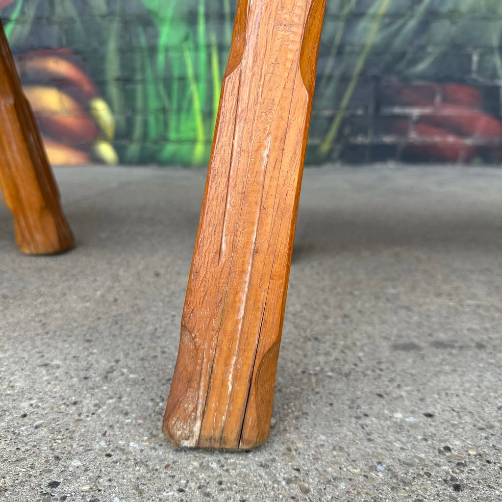 Original American "Cowboy Ranch Oak" Pair of Side Tables by A. Brandt