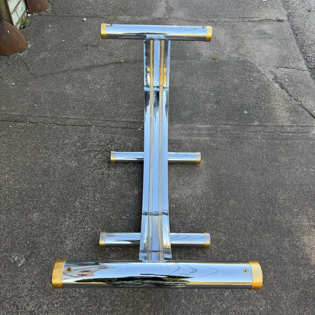 Romeo Rega Chrome & Brass Dining Table Base