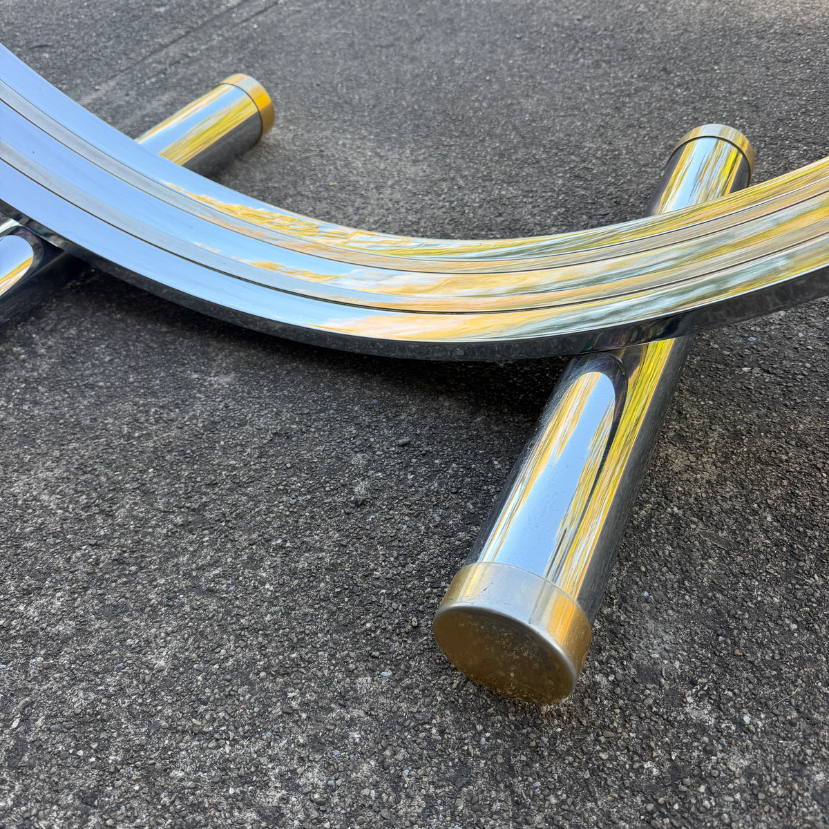 Romeo Rega Chrome & Brass Dining Table Base