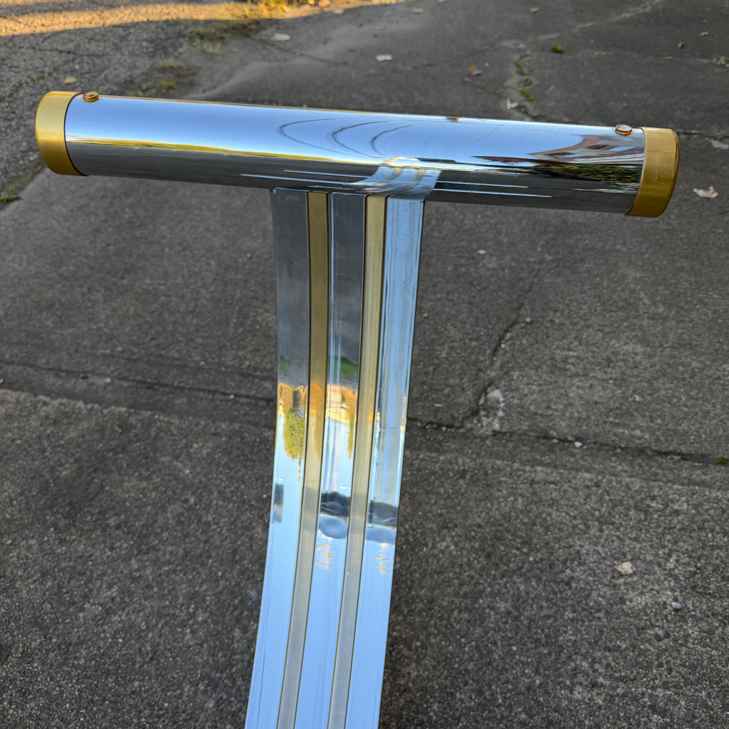 Romeo Rega Chrome & Brass Dining Table Base