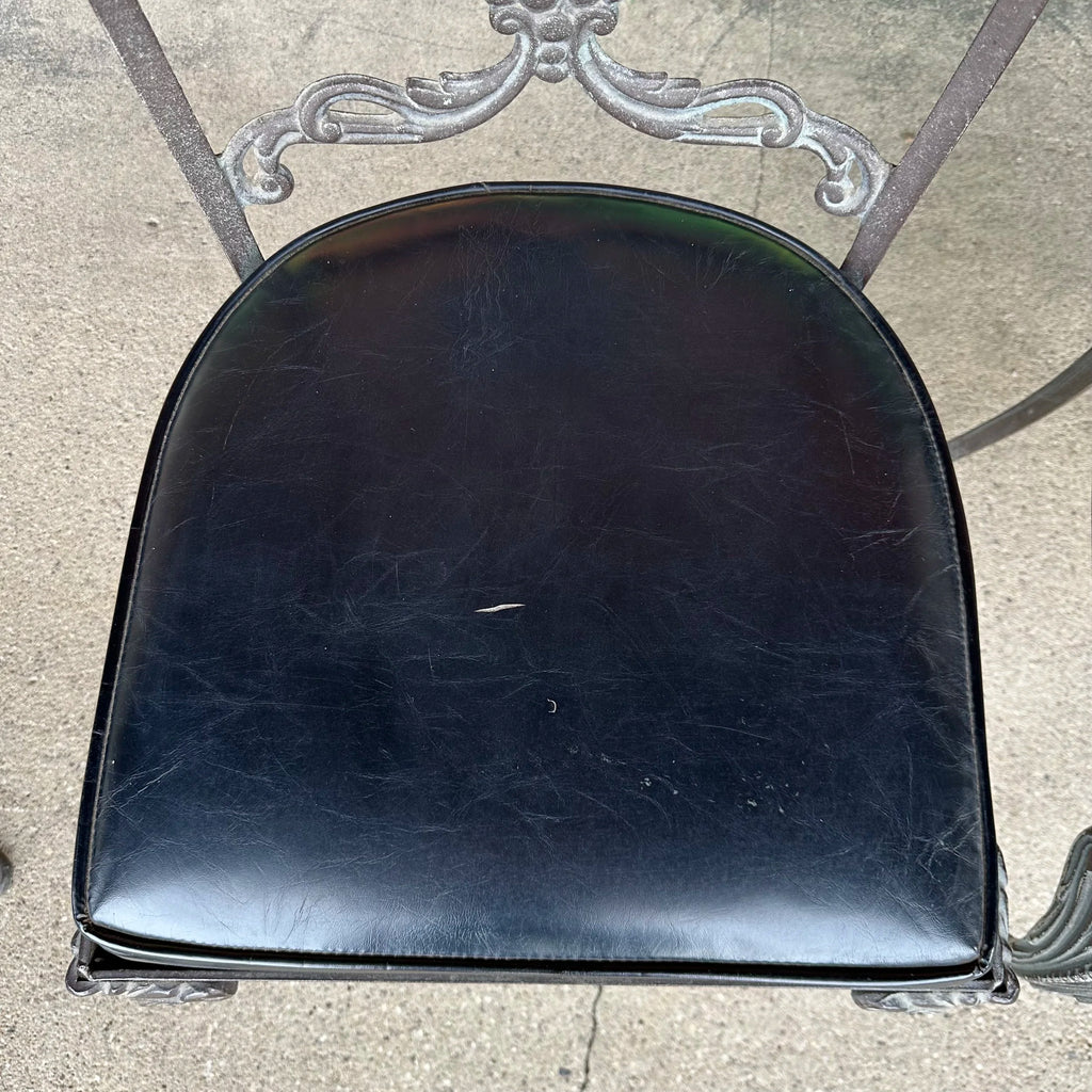 Set of 4 Molla Cast Aluminum Patio Dining Chairs Hollywood Regency