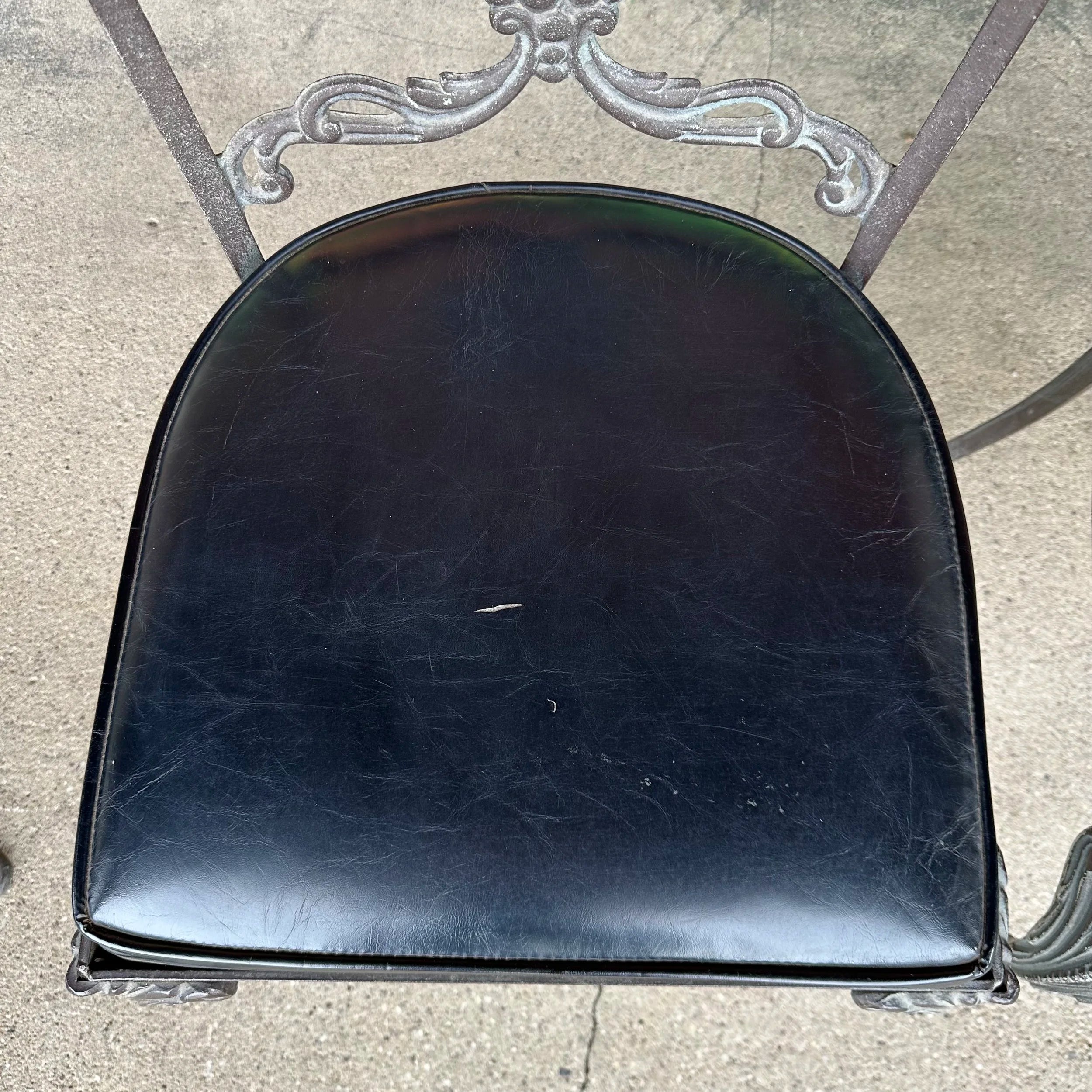 Set of 4 Molla Cast Aluminum Patio Dining Chairs Hollywood Regency