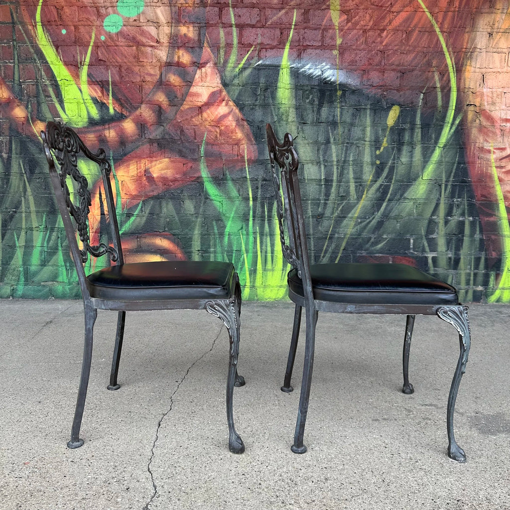 Set of 4 Molla Cast Aluminum Patio Dining Chairs Hollywood Regency