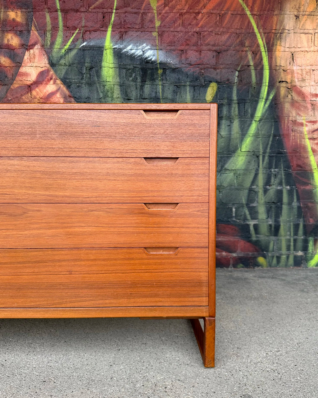 Svend Langkilde Mobler Teak Six Drawer Low Dresser Danish Modern