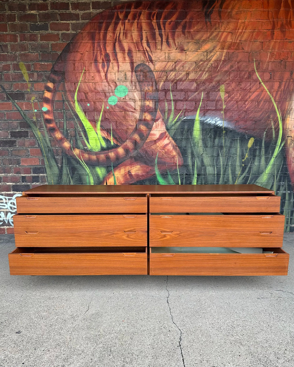 Svend Langkilde Mobler Teak Six Drawer Low Dresser Danish Modern