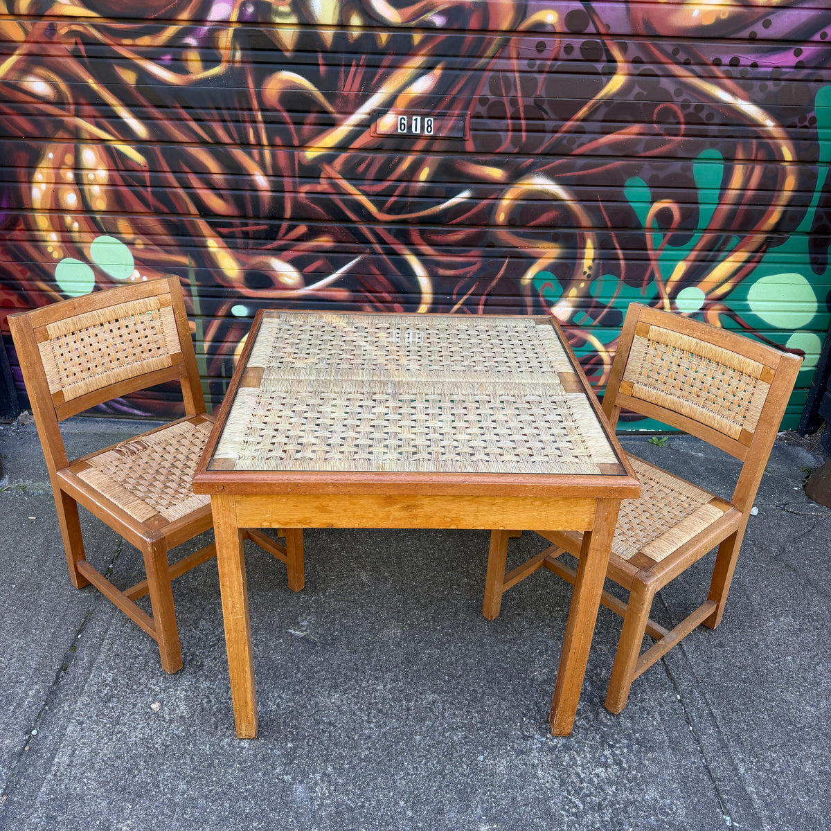 Muelbles Tropicales Mexican Mid Century Modern Game Table Set