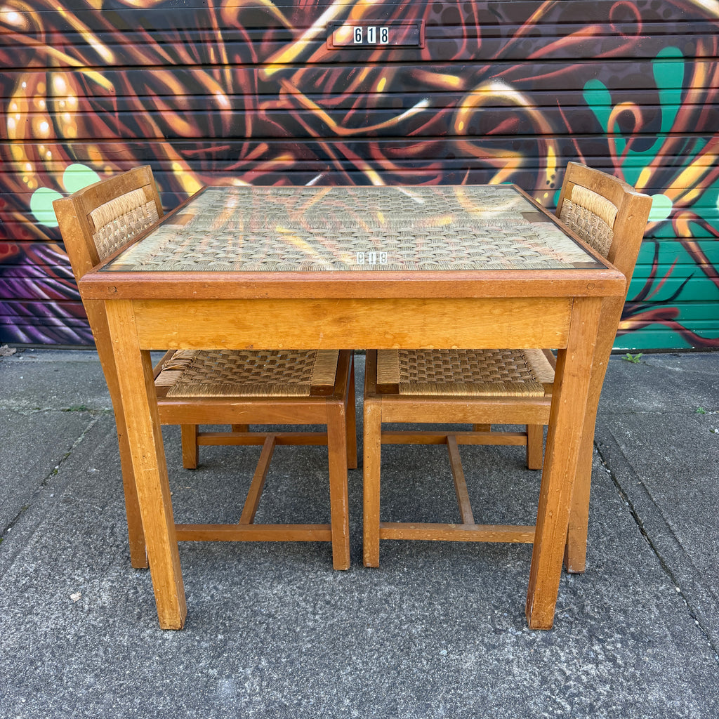 Muelbles Tropicales Mexican Mid Century Modern Game Table Set