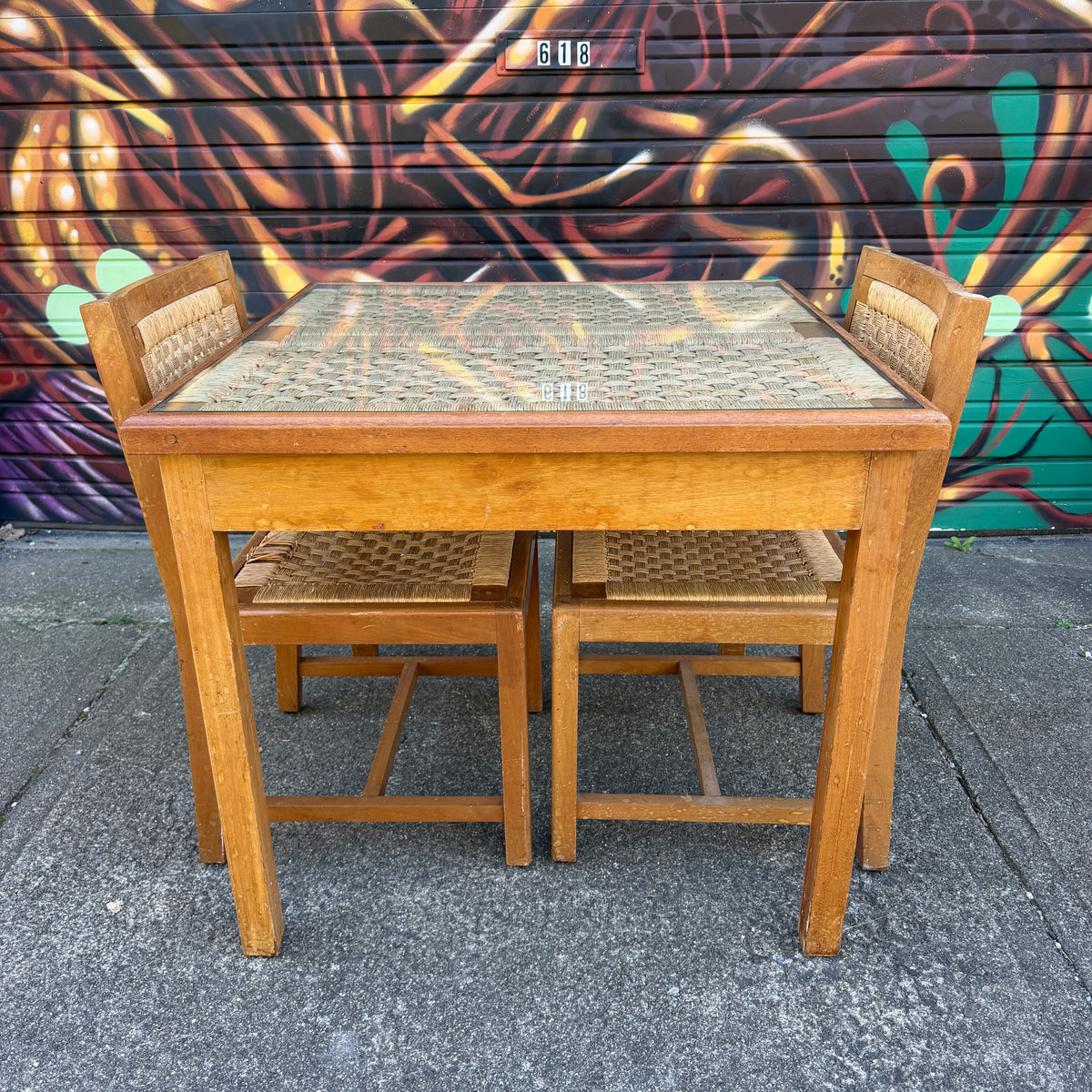 Muelbles Tropicales Mexican Mid Century Modern Game Table Set