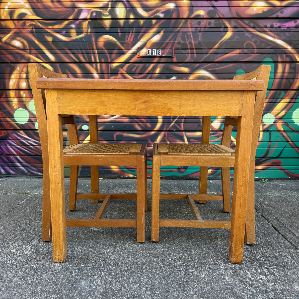 Muelbles Tropicales Mexican Mid Century Modern Game Table Set