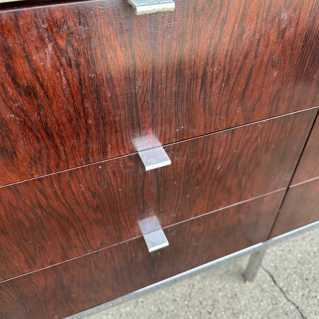 Florence Knoll for Knoll Rosewood and Marble Credenza