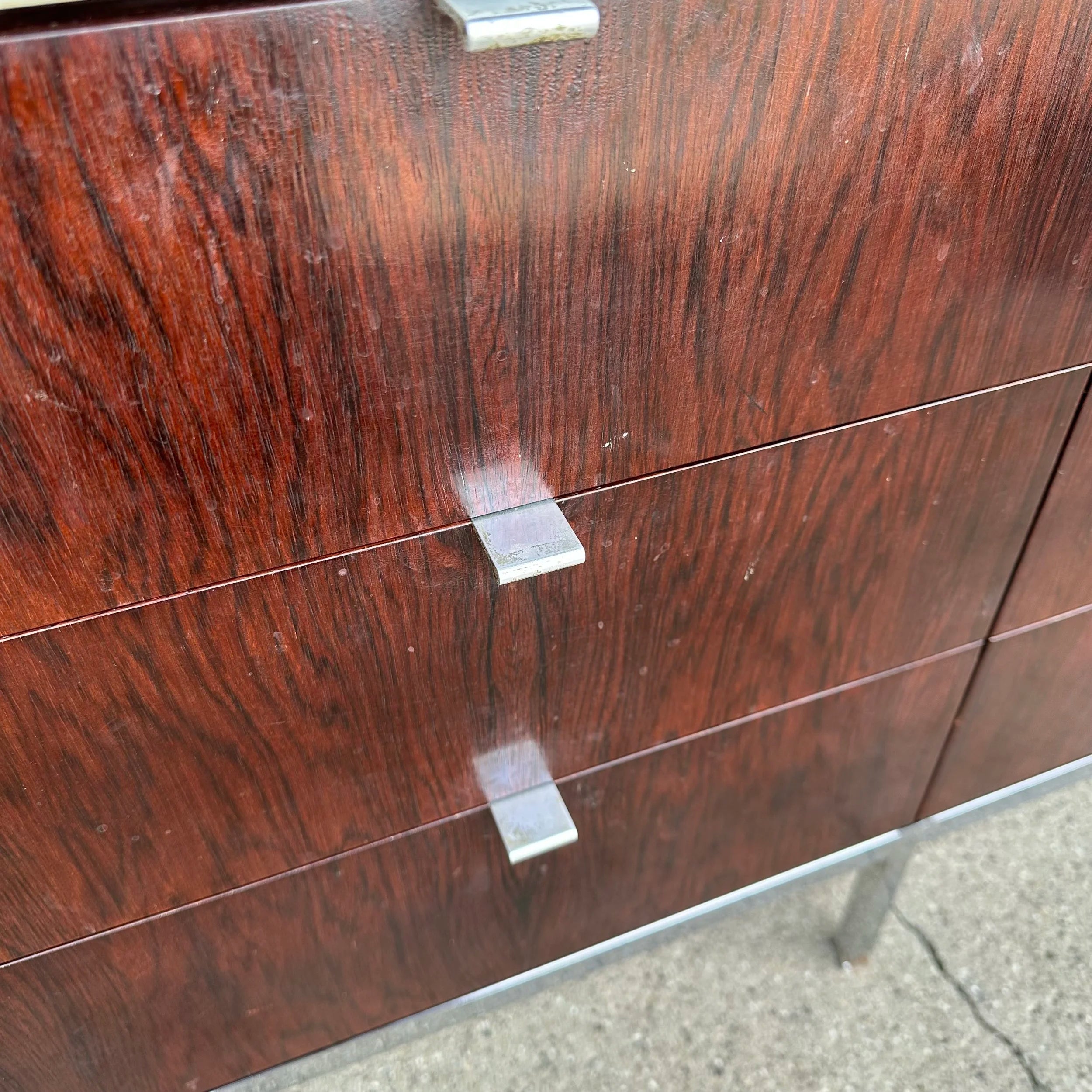 Florence Knoll for Knoll Rosewood and Marble Credenza