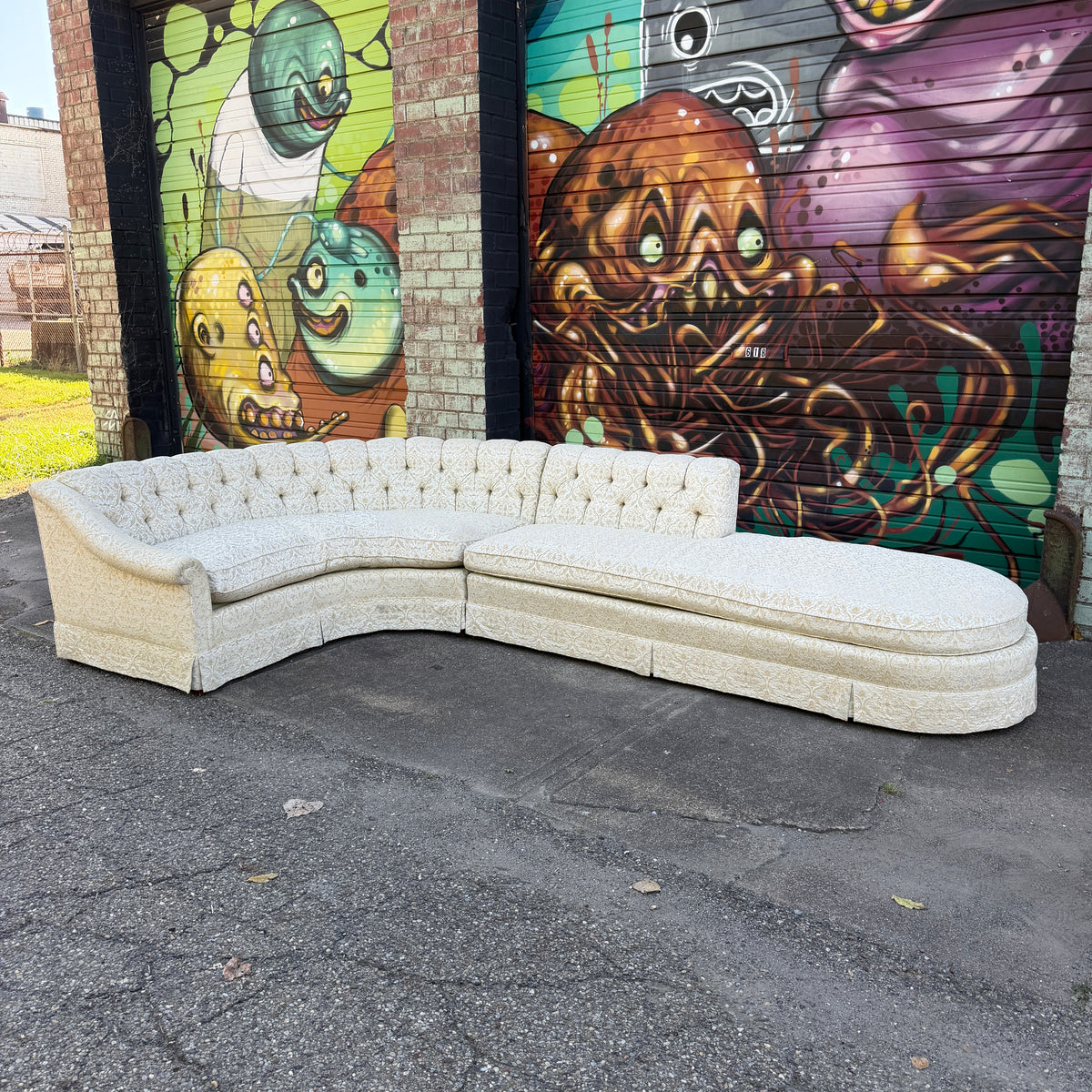 Erwin Lambeth Mid Century Modern Sectional With Custom Sofa Table