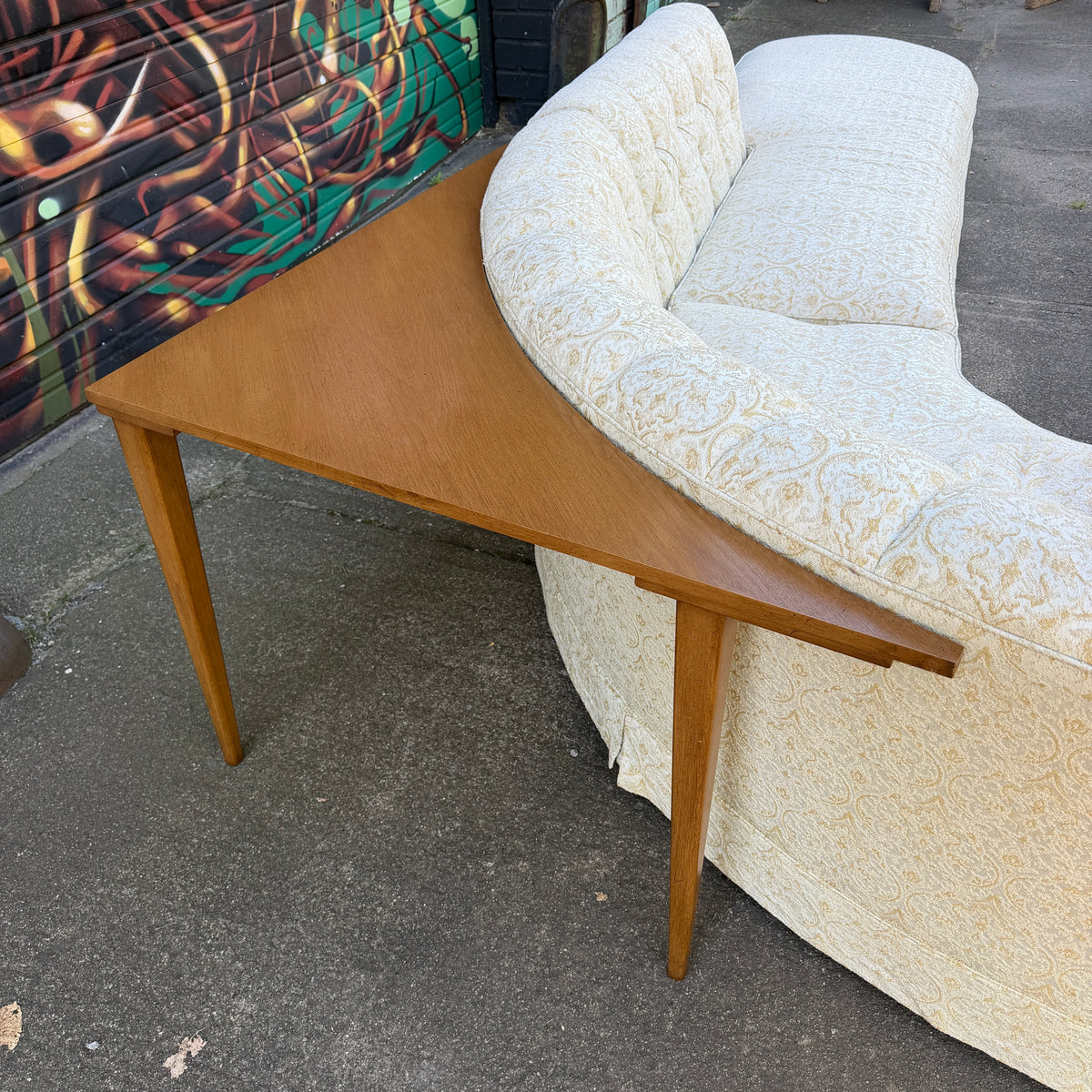 Erwin Lambeth Mid Century Modern Sectional With Custom Sofa Table