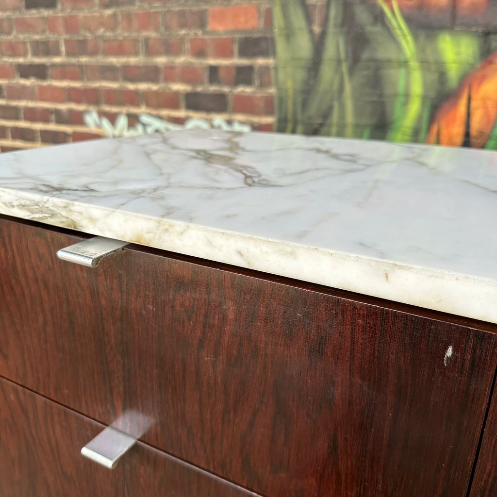 Florence Knoll for Knoll Rosewood and Marble Credenza