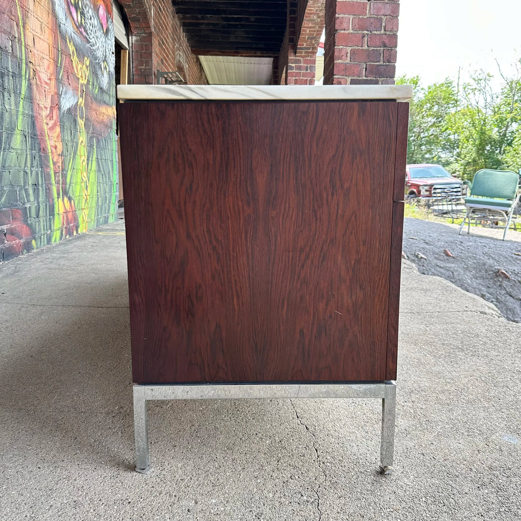 Florence Knoll for Knoll Rosewood and Marble Credenza
